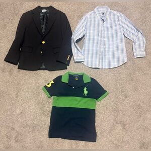 Land's End Boys Blazer Polo Ralph Lauren Vineyard Vines size 5 Bundle Of 3